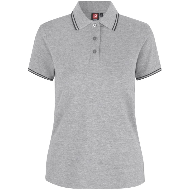 0523 Contrast polo shirt | stretch | Women