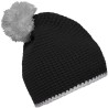 MB7964 Pompon Hat with Contrast Stripe
