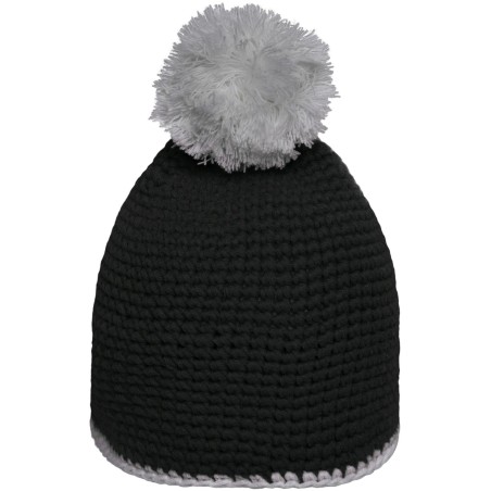 MB7964 Pompon Hat with Contrast Stripe