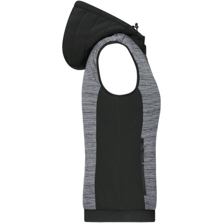 JN1847 Ladies' Padded Hybrid Vest